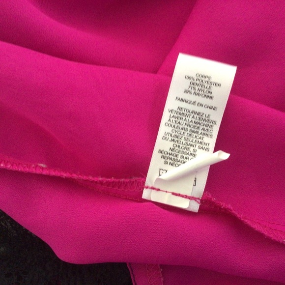 EXPRESS HOT PINK LACE TOP SMALL - Picture 9 of 11